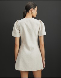 AERE - Luna Linen Tailored Mini Dress