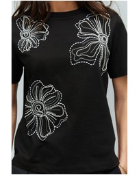 NEXT - Beaded Floral Embelished 100% Cotton T-Shirt