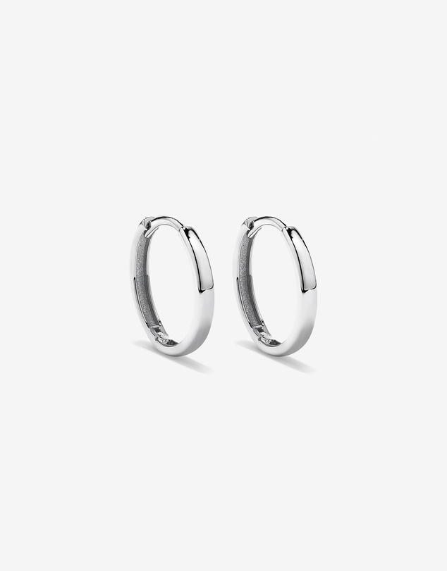 Michael Hill - 13.5mm Large Polished Huggie Earrings in Sterling Silver
