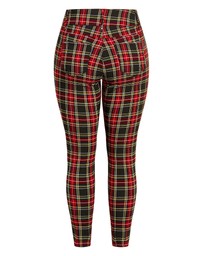 City Chic - Plus size Harley Fit Check Skinny Jean - black