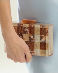 Morgan & Taylor - Harper Acrylic Clutch in Brown