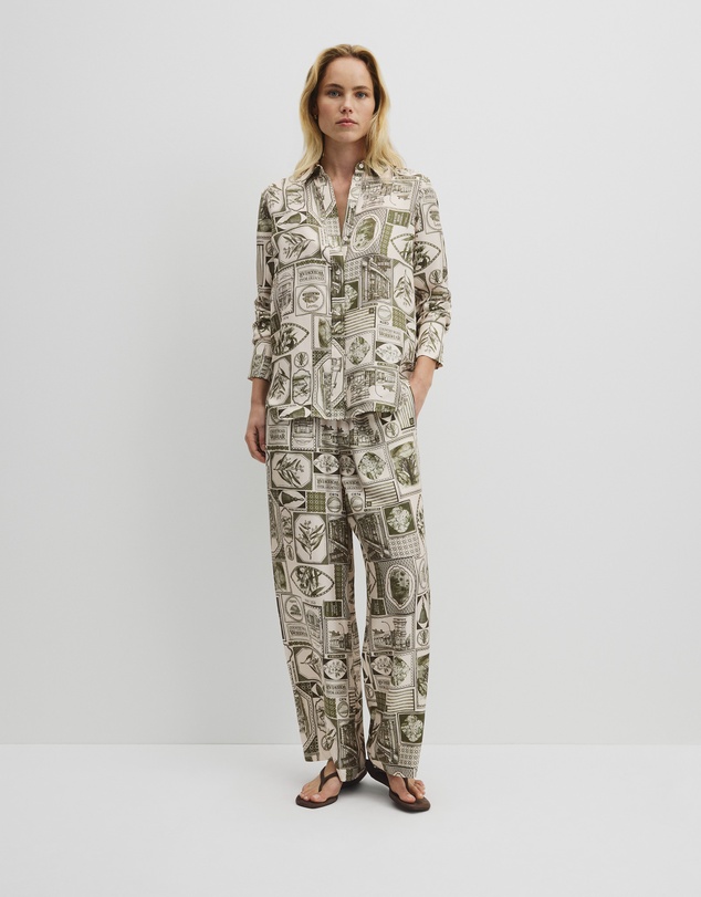 Country Road - Print Silk Blouse