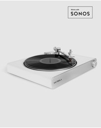 Victrola - Victrola Stream Pearl Wi-Fi & Bluetooth Turntable - White/Silver