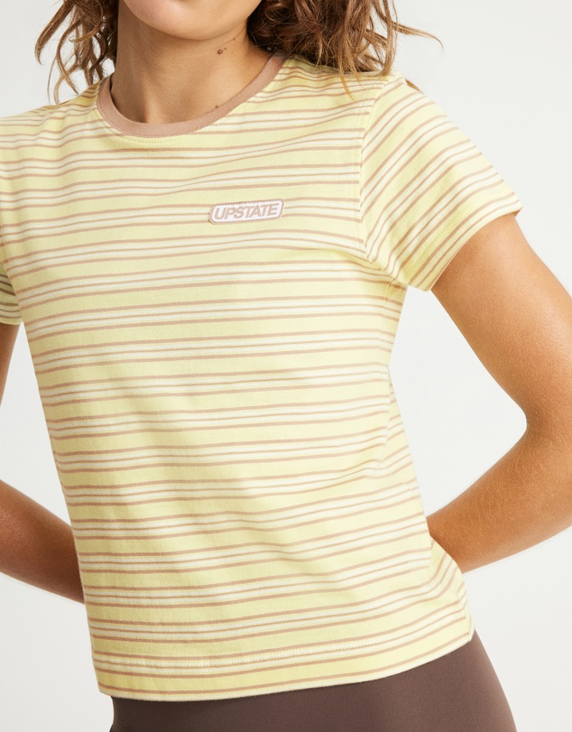 Upstate - Urban Box Stripe Tee - Lemonade
