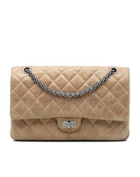 Pre-Loved by Azura Reborn - Pre-Loved Reissue 2.55 Aged Metallic Calfskin Double Flap 227