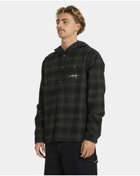 Billabong - Mens Baja Surf Hooded Flannel Shirt