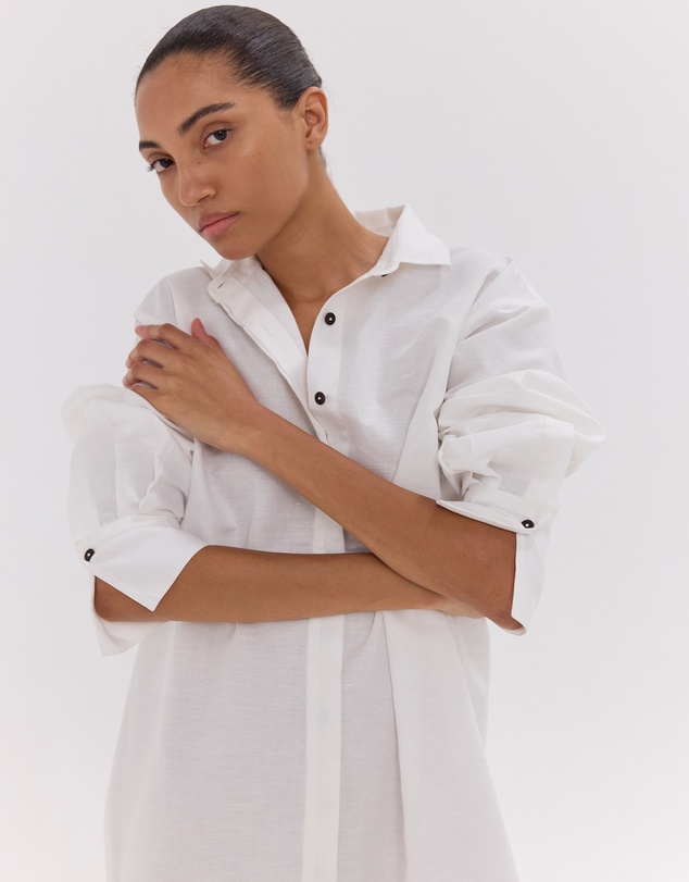 Cloth & Co. - The Shirt Dress | White
