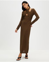 Third Form - Wisteria Wrap Neck Maxi Dress