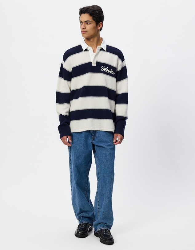 S Double - Cursive Knit Rugby