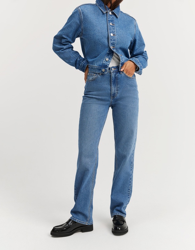 Country Road - Australian Cotton High Rise Super Straight Leg Jean