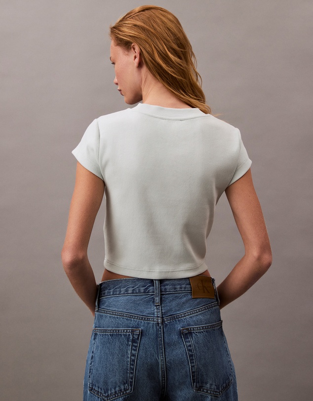 Calvin Klein Jeans - Monogram Logo Ribbed Baby Tee