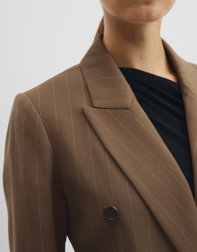 Country Road - Pinstripe Double Breasted Blazer
