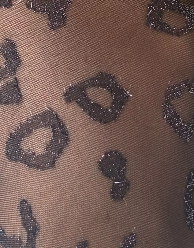High Heel Jungle - Metallic Leopard Premium Jacquard Tights