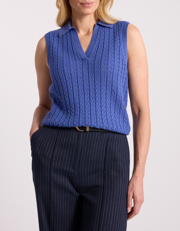David Lawrence - Chantilly Sleeveless Knit Polo