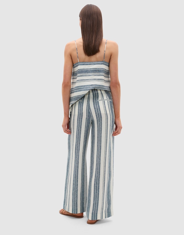 Seed Heritage - Linen Striped Waisted Pant