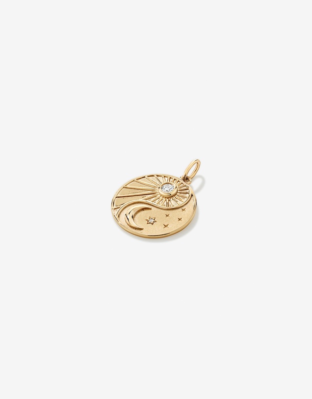 Michael Hill - Sun & Moon Medallion Pendant in 18kt Vermeil
