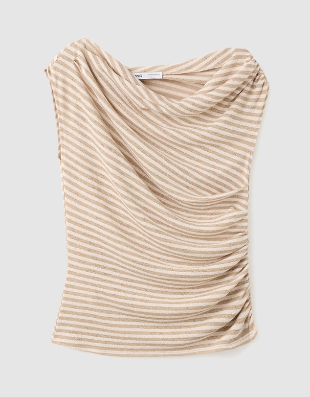 M.N.G - Draped Striped T-Shirt