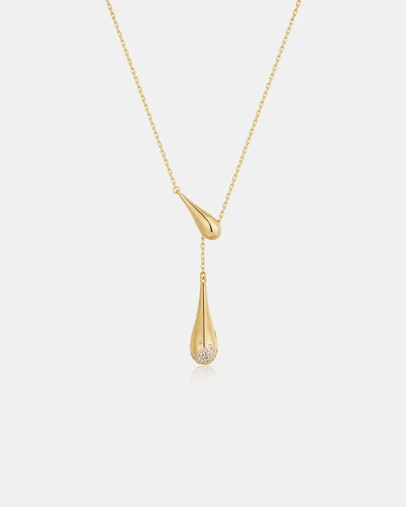 Ania Haie - Gold Single-Slide Teardrop Necklace