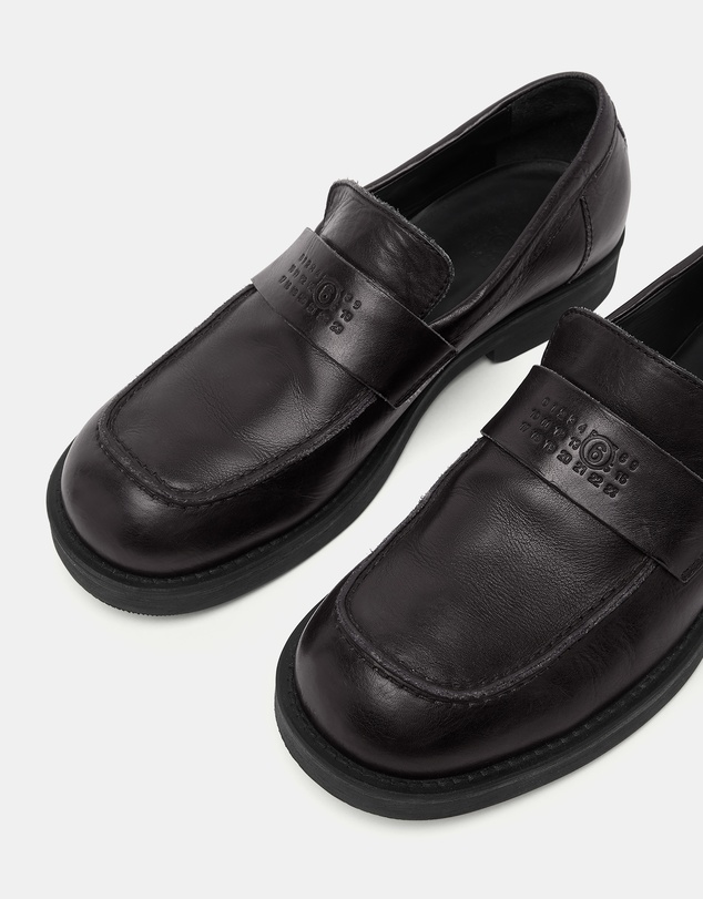 MM6 Maison Margiela - Logo Embossed Moccasins - Women's