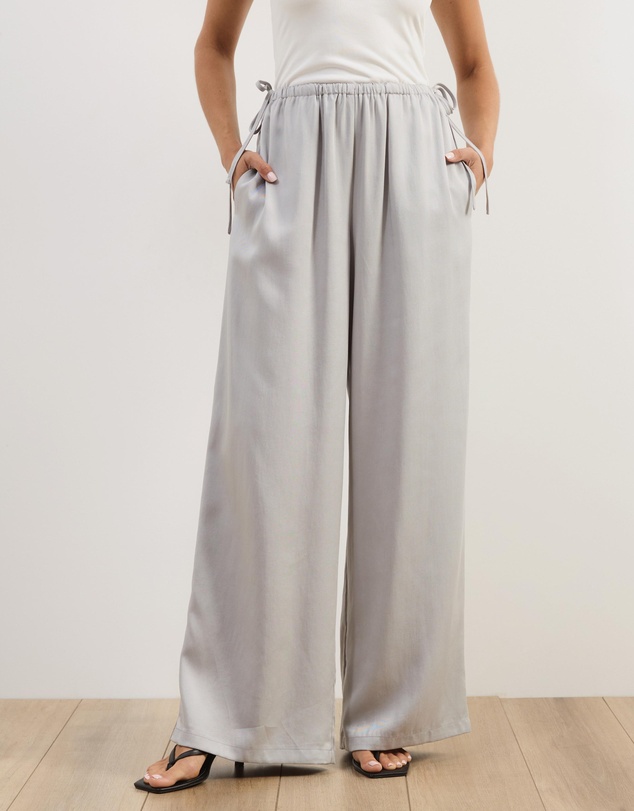 Atmos&Here - Viola Wide Leg Tie Detail Pants