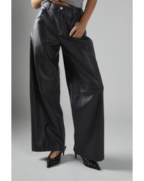 Glamorous - Wide Leg Distressed PU Trousers