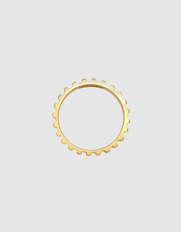 Elli Jewelry - Grooves Band Ring in Gold-Plated 925 Silver