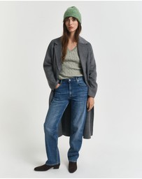 Gant - Stretch Cotton Cable V-Neck Knit