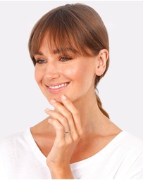 Elli Jewelry - Ring Classic Zirconia Sapphire Synthetic in 925 Sterling Silver Gold Plated