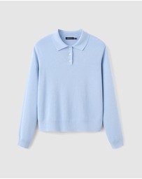 M.N.G - Polo Collar Wool Sweater
