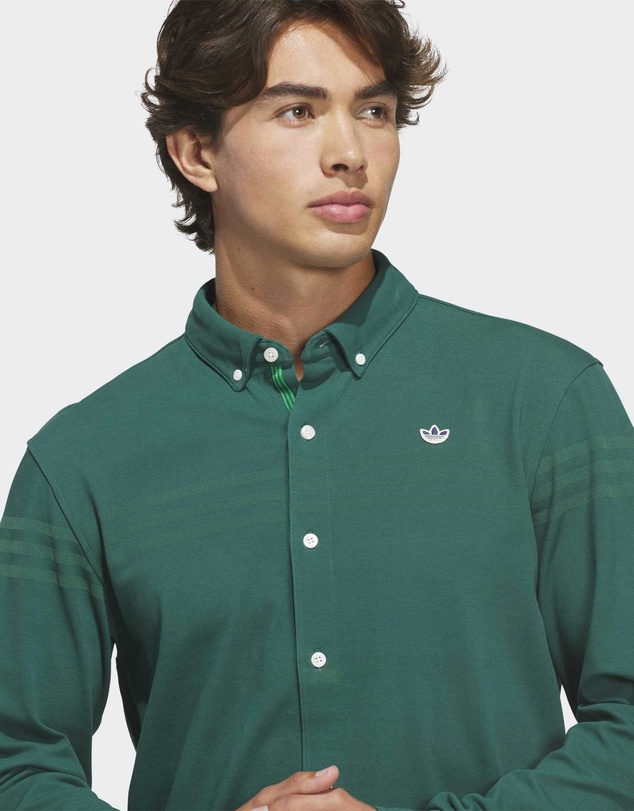 adidas Originals - Originals Twistknit Button Up Polo Shirt Mens