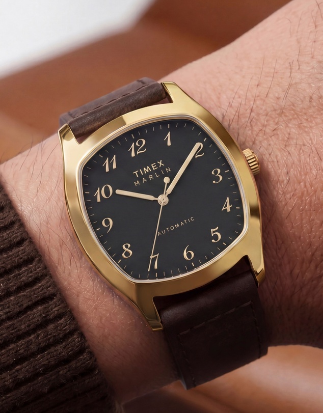 TIMEX - Marlin® Chatham Automatic 36mm Brown Leather Strap Watch