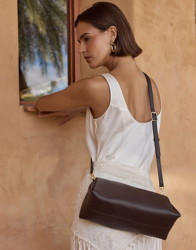 VESTIRSI - Rita Dark Chocolate Crossbody Bag