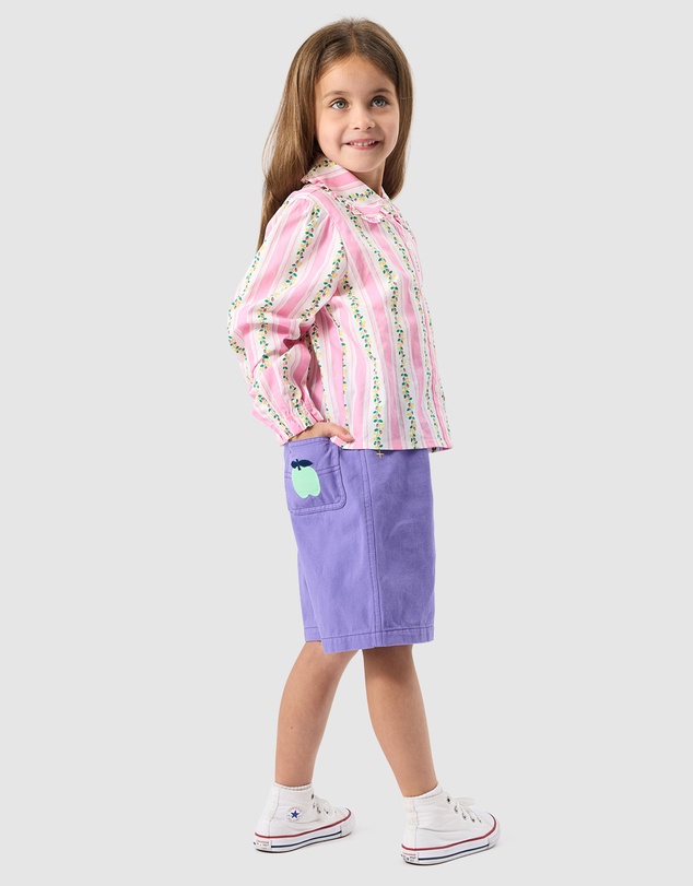 Goldie + Ace - Wide Leg Apple Denim Shorts - Babies-Kids