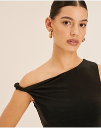 AERE - Cupro Off Shoulder Top