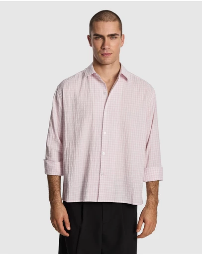 yd. - Milano Textured Check Shirt