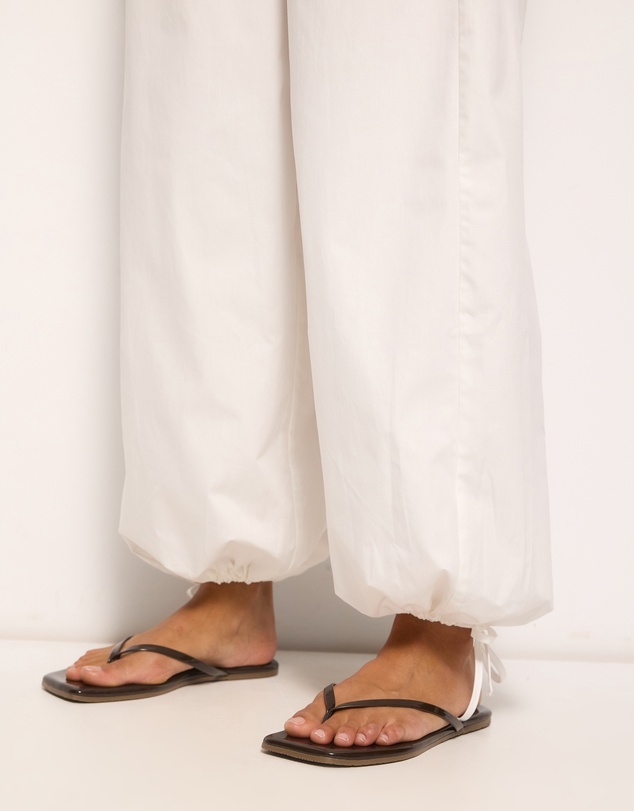 AERE - Ember Cotton Elasticated Barrel Leg Pants