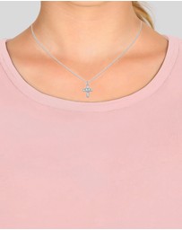 Elli Jewelry - Kids - Necklace Kids Cross Heart Crystals 925 Sterling Silver