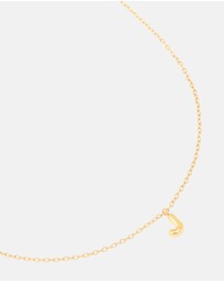 Lovisa - Waterproof Gold Plated Stainless Steel Mini Bubble Letter J Necklace