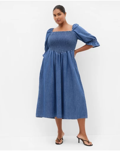 City Chic - Kaitlyn Denim Midi Dress