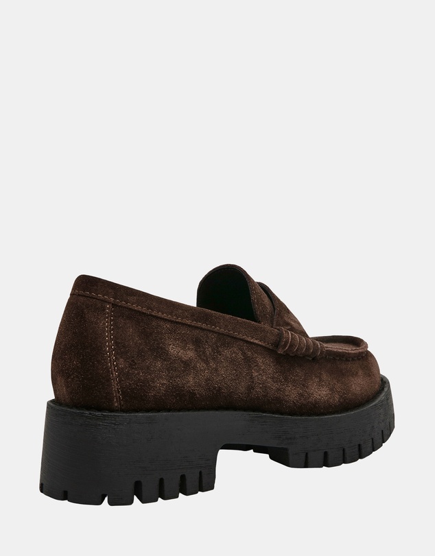 Steve Madden - Langsten-CN Brown Suede Loafers