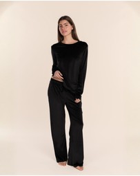 Gingerlilly - Thea Velour Long Lounge Set