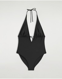 COS - Embellished Plunge-Neck Swimsuit