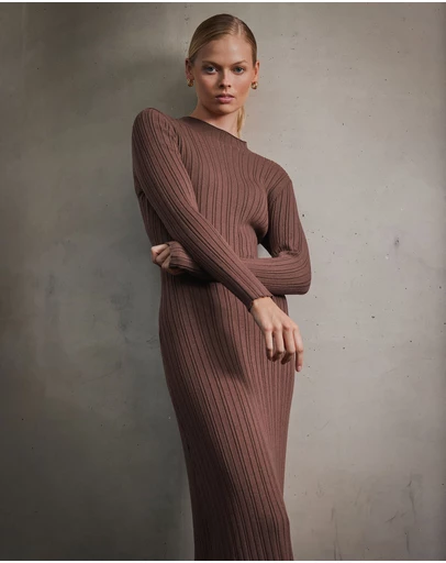 Forcast - Diana Long Sleeve Knit Dress