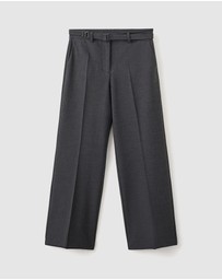M.N.G - Belt Straight-Fit Trousers
