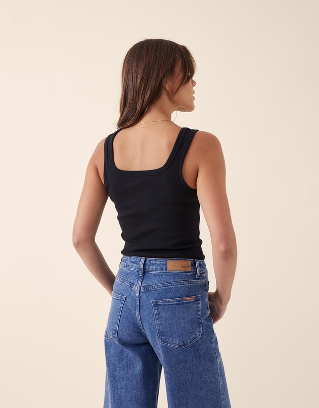Ceres Life - Zaeli Contour Rib Square Neck Tank