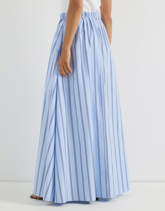 Atmos&Here - Carrie Cotton Pinstripe Maxi Skirt