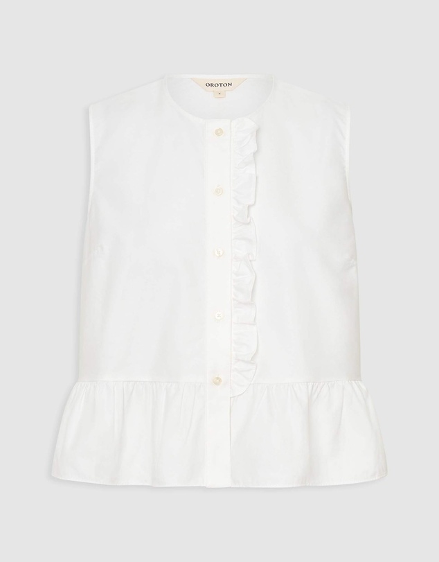 Oroton - Oxford Peplum Top
