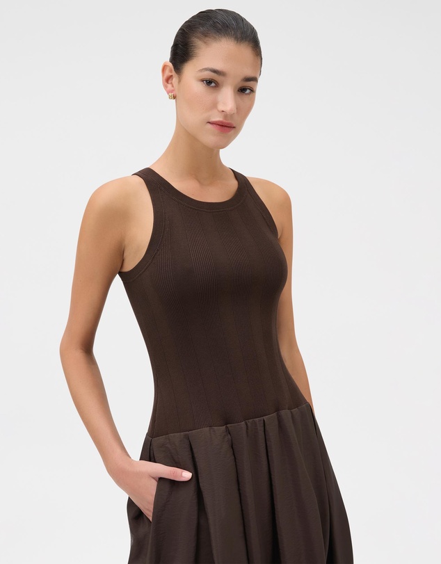 Oroton - Knit Bodice Midi Dress