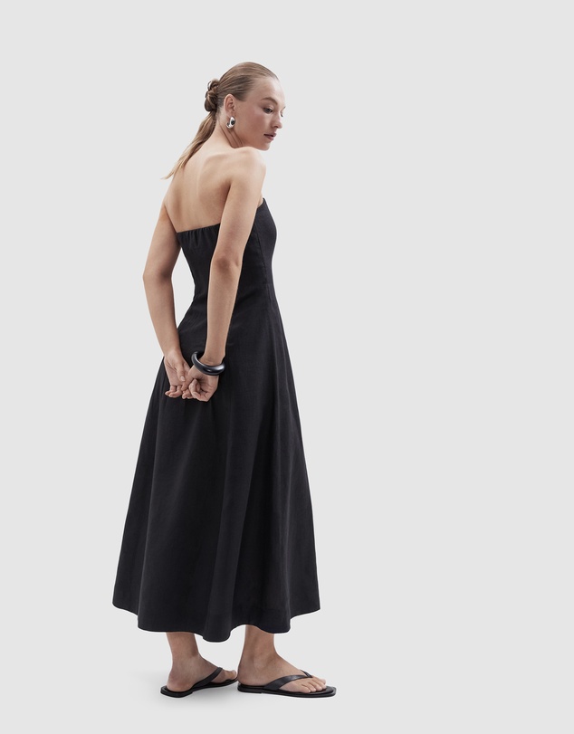 UNISON - Strapless Linen Maxi Dress