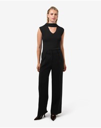 Forcast - Isadora V-Neck Scarf Knit Top